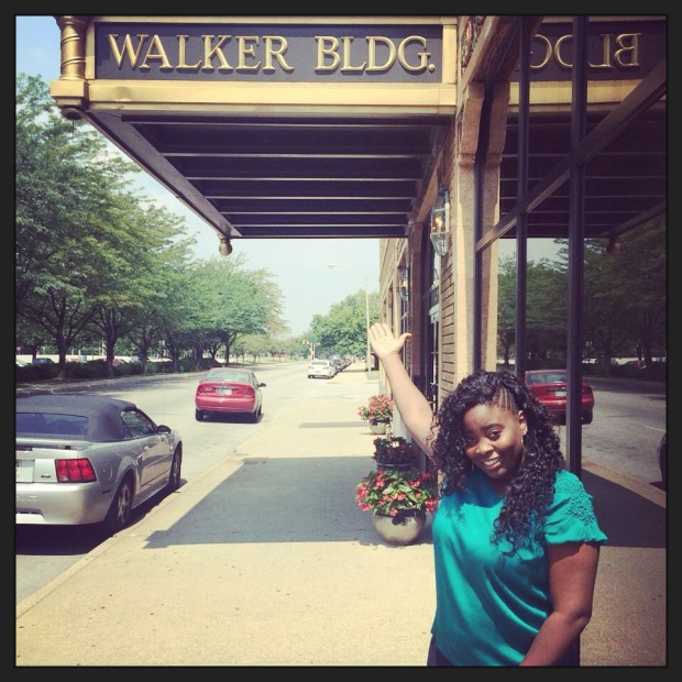 In front of the C.J. Walker Building
